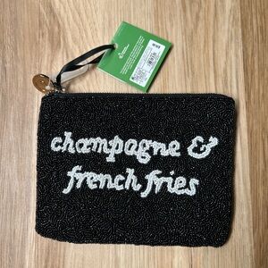 Kate Spade Black and White Beaded Clutch